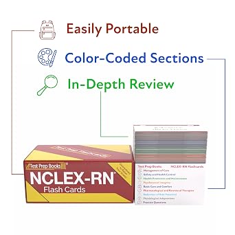 NCLEX RN Examination Prep Study Cards: NCLEX RN Review 2026-2027 with Practice Test Questions [2nd Edition]