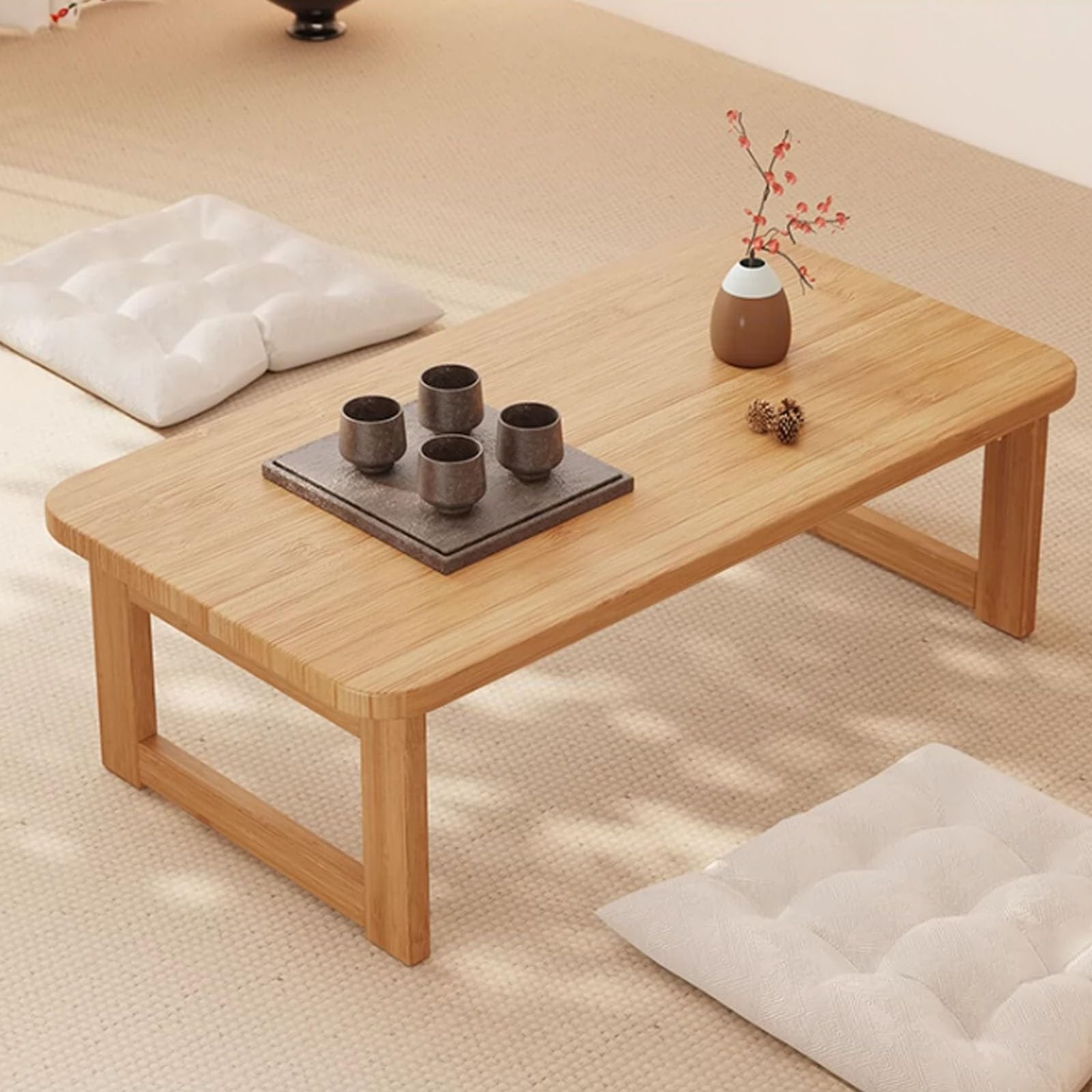 Table pliante sans installation : table basse compacte gain de place pour studio et extérieur