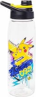 Vista 1 de Silver Buffalo Pokémon Skate Graffiti - Botella de agua electrizante Pikachu Tritan, tapa con rosca superior, 28 onzas