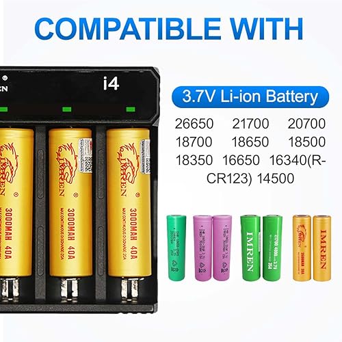 Miniatura 5 de Cargador de batería 18650, cargador de batería 21700, batería recargable de iones de litio de 3.7 V para batería de 3.7 voltios 18650 18500 18350