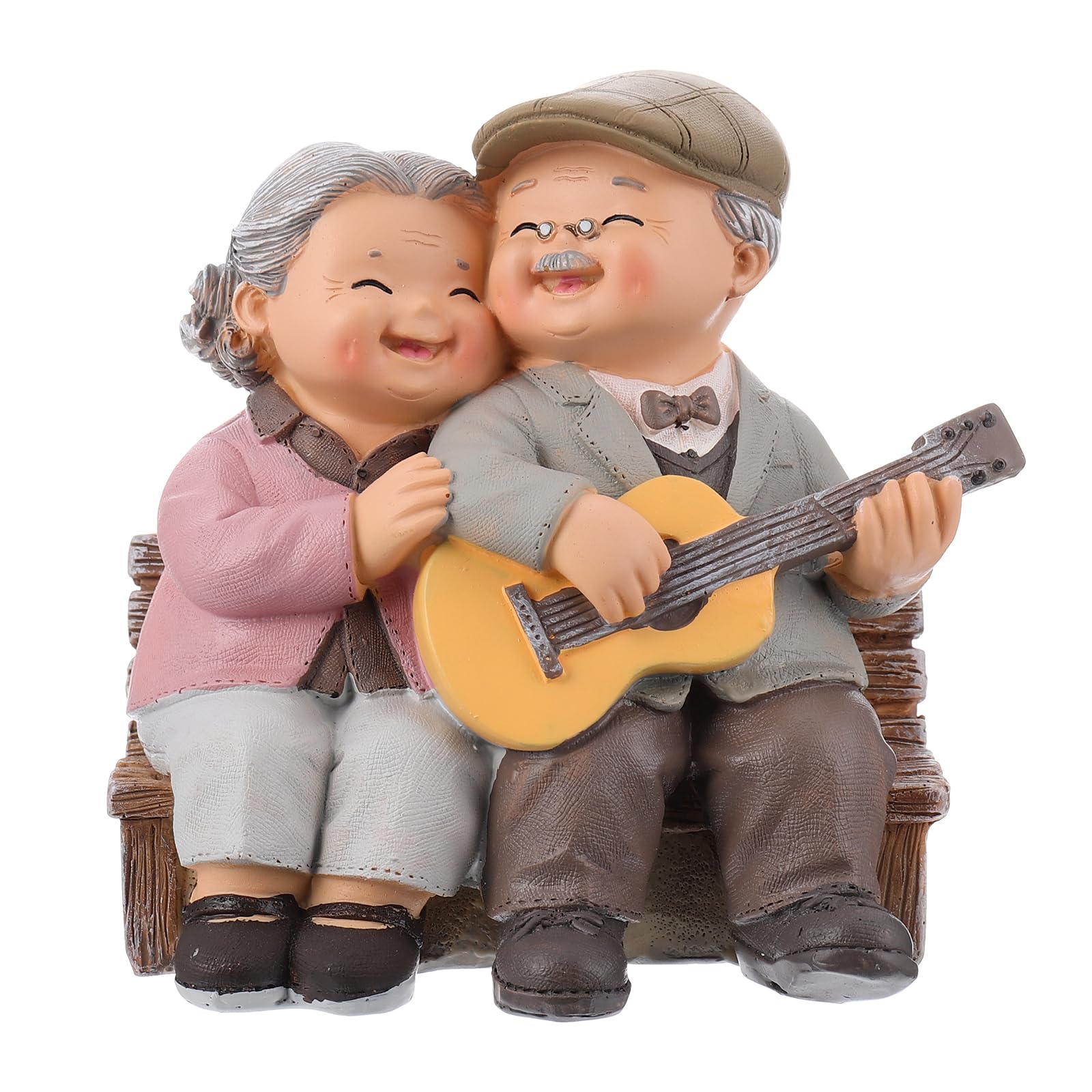 Homanda Resin Elderly Couple Cake Topper Figurine - Wedding Anniversary Decoration (4.9x3.7x5.1 In) - View #7