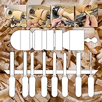 Vista 4 de Kit de cincel de torno de herramientas de torneado de madera HSS 8pcs con mango de haya