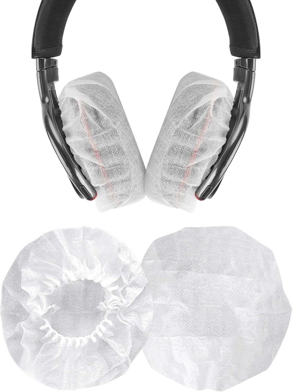Dehnbare Kopfhörer-Abdeckungen, Einweg-Ohrmuscheln für mittelgroße und ...