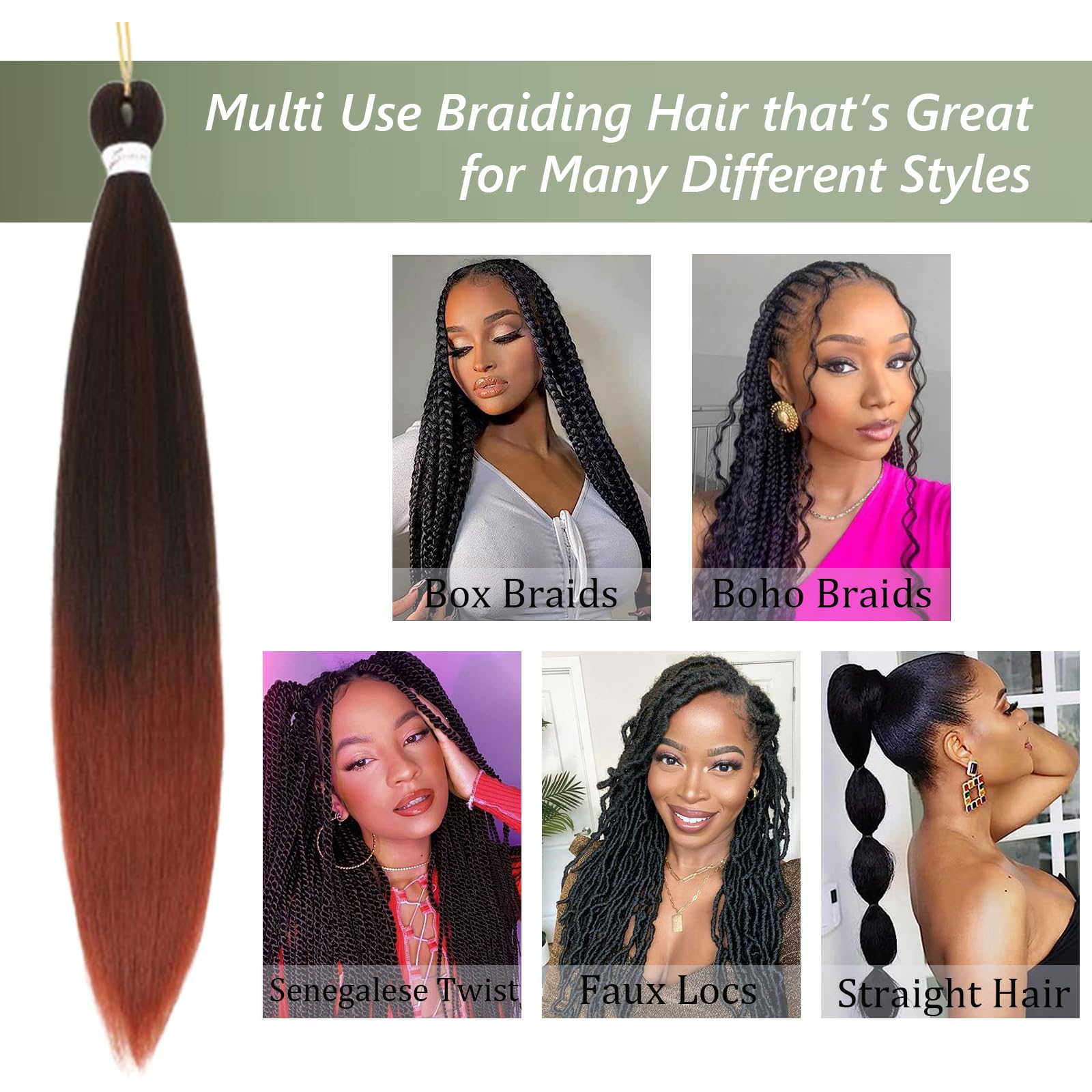 Braiding Hair Pre Stretched 30 Inch 3 Packs Long Braiding Hair Extension Pre Stretched Braiding Hair Professional Synthetic Hair For Braiding Crochet Twist Braids Soft Yaki Texture(30",1B/350-3P) - Image 4