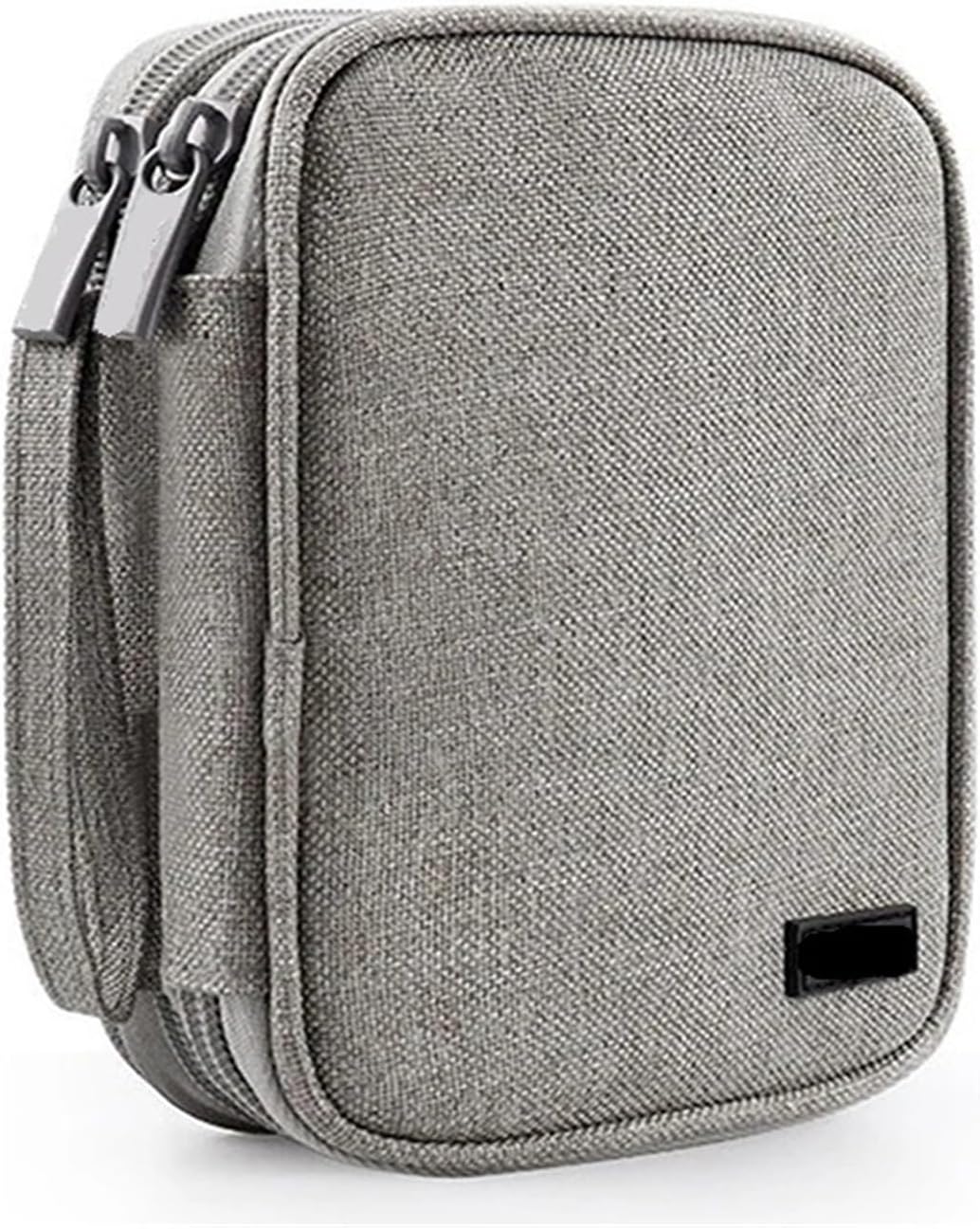 Carrying Case External Hard Disk Protection Storage Bag for 2.5inch Drive Cover Enclosure Pouch Box(Gray double layer)