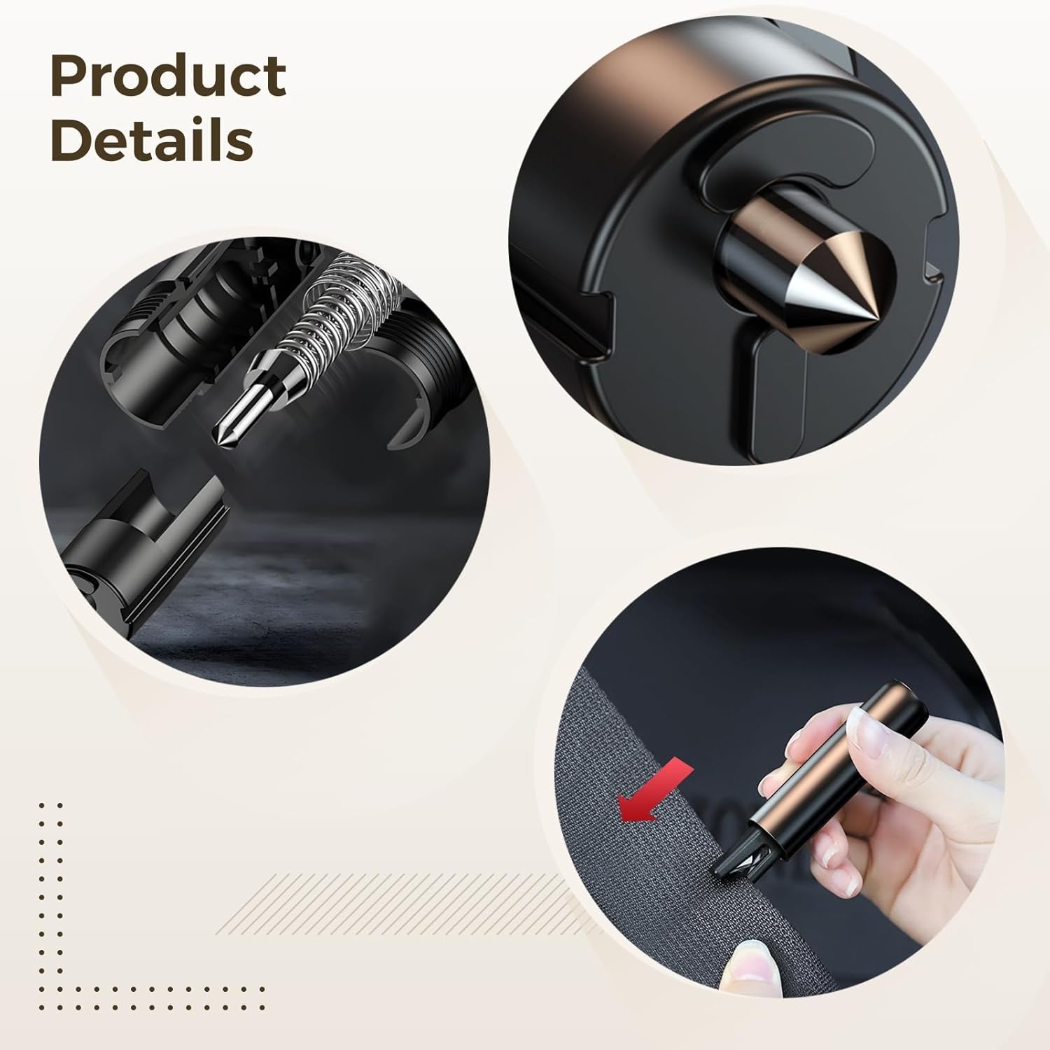 Emergency Car Safety Tool – Glass Breaker & Seatbelt Cutter, Multi-Purpose Rescue Accessory