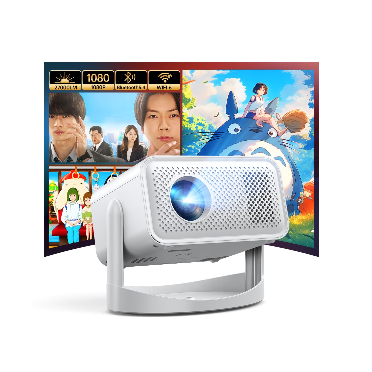 issyさま　　 【2025年最新・公式認証】ホームプロジェクター 小型 2025革新360°回転可能】iSinbox プロジェクター 家庭用 小型