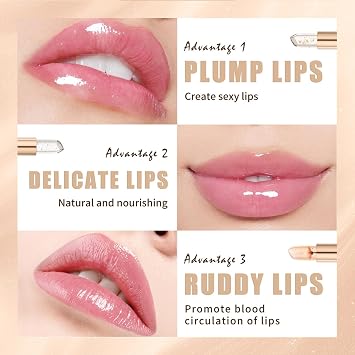 2pcs PH Lipstick Colour Changing - Colour Changing Lipstick - PH Adjusting Clear Lip Stick with Gold Foil - Moisturizing Lip Balm Glossy Shine & 24H Hydrating - Smooth Texture Lipsticks for Women