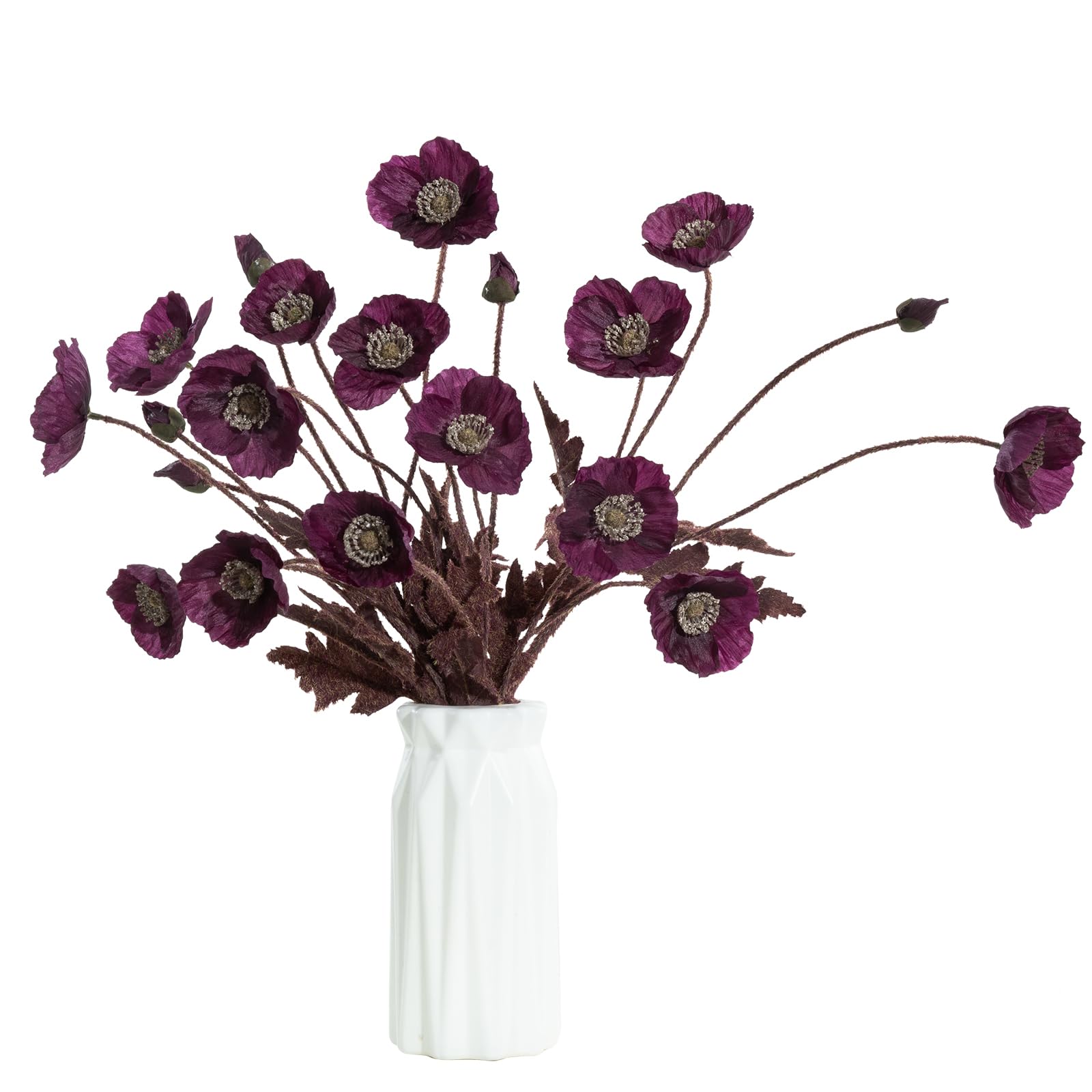 DuHouse Plum Silk Poppies