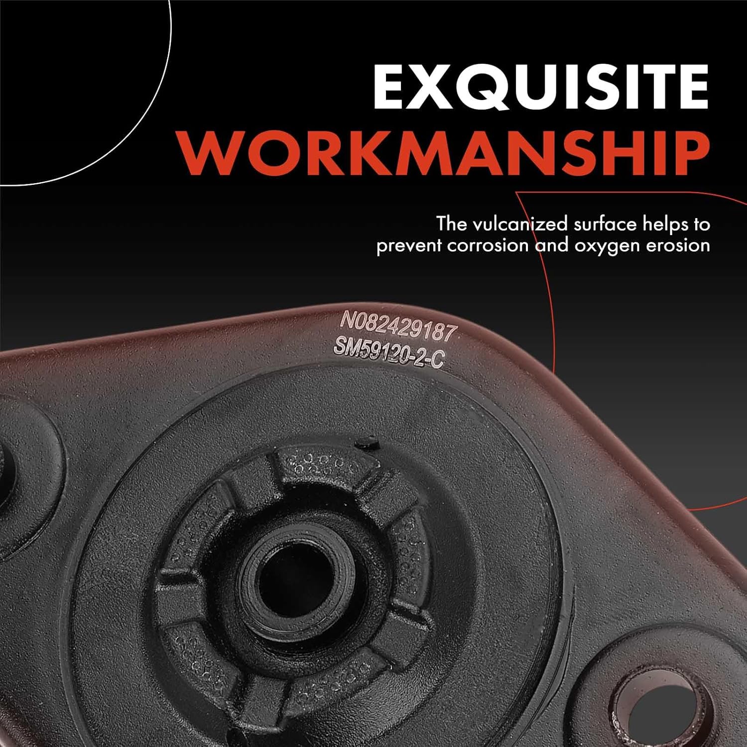 A-Premium Rear Upper Suspension Strut Mounts Compatible with Kia Soul 2014 2015 2016 2017 2018 2019, 2-Pack