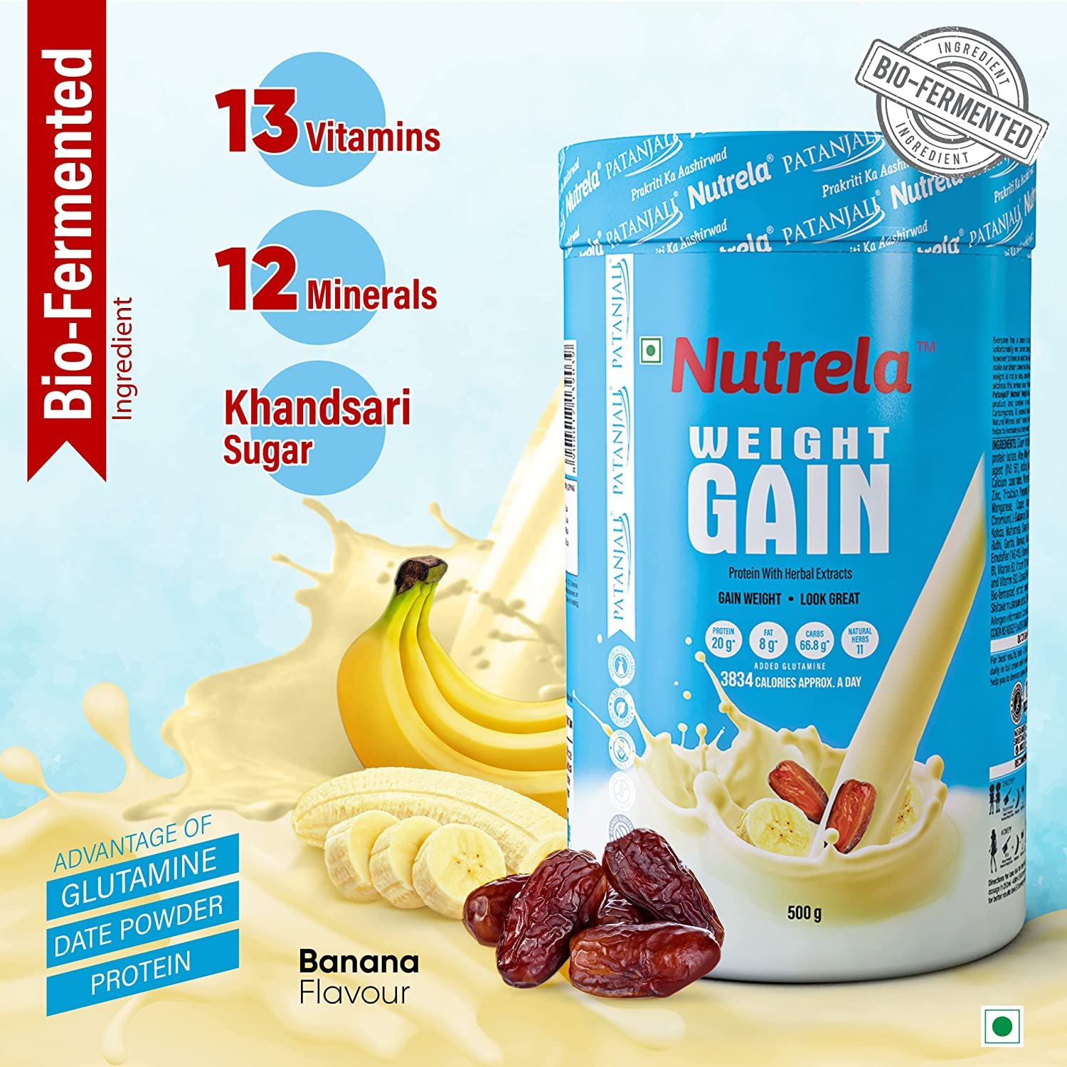 Buy Now Nutrela Weight Gainer | 500G Banana Flavour | High-Calorie M... 1 Buy Now Nutrela Weight Gainer | 500G Banana Flavour | High-Calorie M...