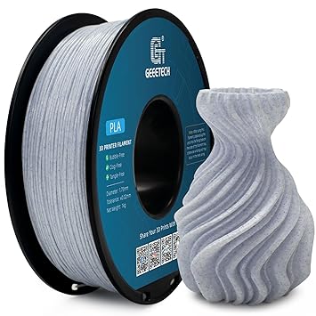 Geeetech Marble PLA Filament, Stone-Like Appearance, 1.75mm 3D Printing Filament 1kg(2.2lbs), Dimensional Accuracy +/- 0.03 mm, Rock White-Blue Color, Fit Most FDM Printer