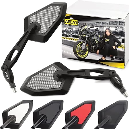 Area1 Motorroller Spiegel Set - E-geprüft & Mit Adaptern