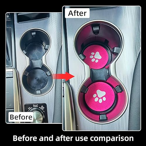 Miniatura 4 de Kewucn 4 posavasos para automóvil, 2.75 pulgadas, lindo posavasos para mujeres y hombres, portavasos antideslizantes de PVC para automóvil,
