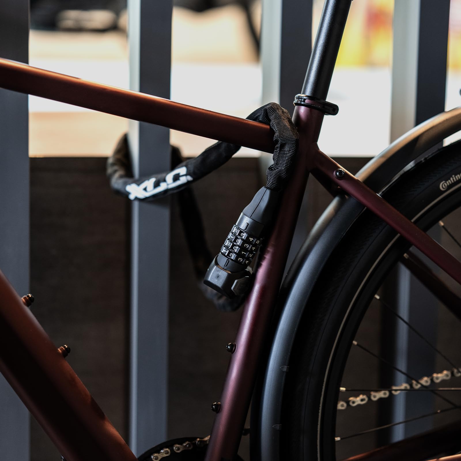 Protège-Chaîne Vélo XLC CP-N05 - Néoprène - Noir - Taille Unique - Pour Cadre Et Haubans - Adulte Unisexe - 3