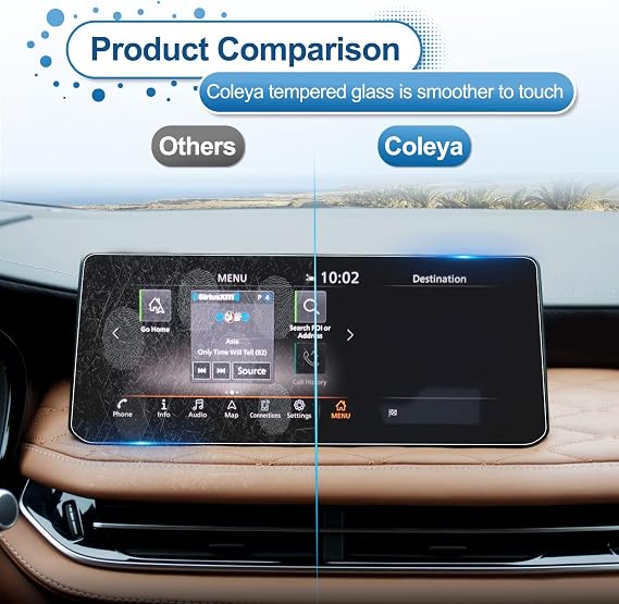 2022-2026 2027 QX60 Screen Protector for Infiniti QX60 (Pure/Luxe/Sensory/Sport/Autograph) 12.3-inch Touchscreen, 9H Tempered Glass 2025 2026 QX60 Accessories Anti-Scratch&HD Transparent 12.3