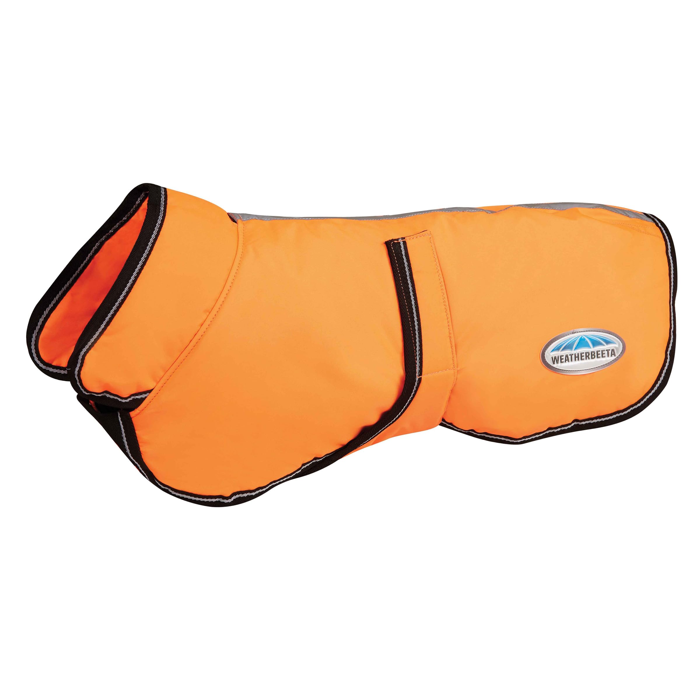 WeatherBeeta ComFiTec Reflective Parka 300D Deluxe Dog Coat, Orange, 12"