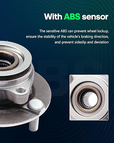 Miniatura 7 de SCITOO Rodamientos de rueda y conjunto de cubo HA590379 para 2009-2014 para Nissan Cube 1.8L Cojinete de cubo de rueda (2 almohadillas)