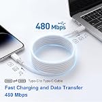 iPhone 17 16 15 Charger Fast Charging,30W USB C Charger Power Adapter & 6.6FT Long Type C Cable Cord for iPhone 17/17 Air/17 Pro/17 Pro Max/16/16 Pro/16 Pro Max/15/15 Pro Max,White