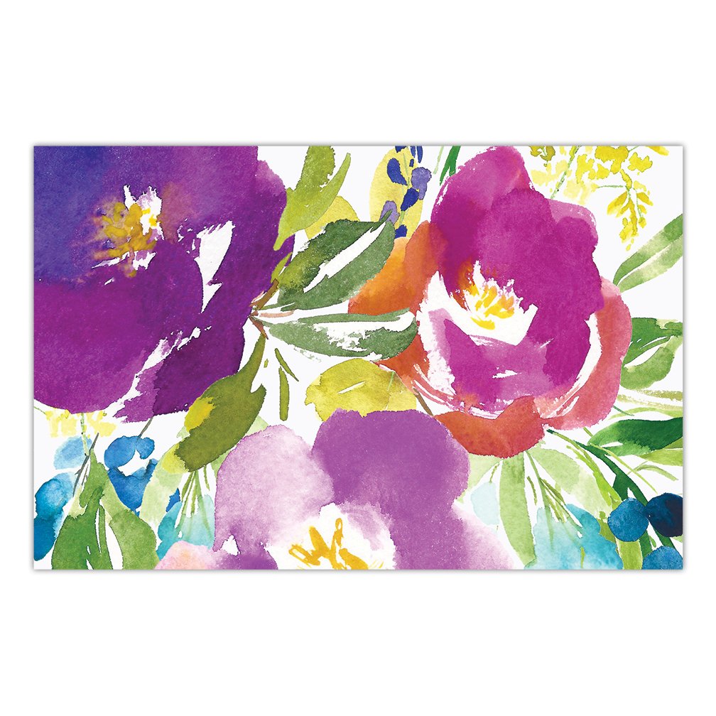 DB Party Studio 17″ x 11″ Paper Placemats Beautiful Island Watercolor Floral Birthday Anniversary Housewarming Parties Easy Cleanup Disposable