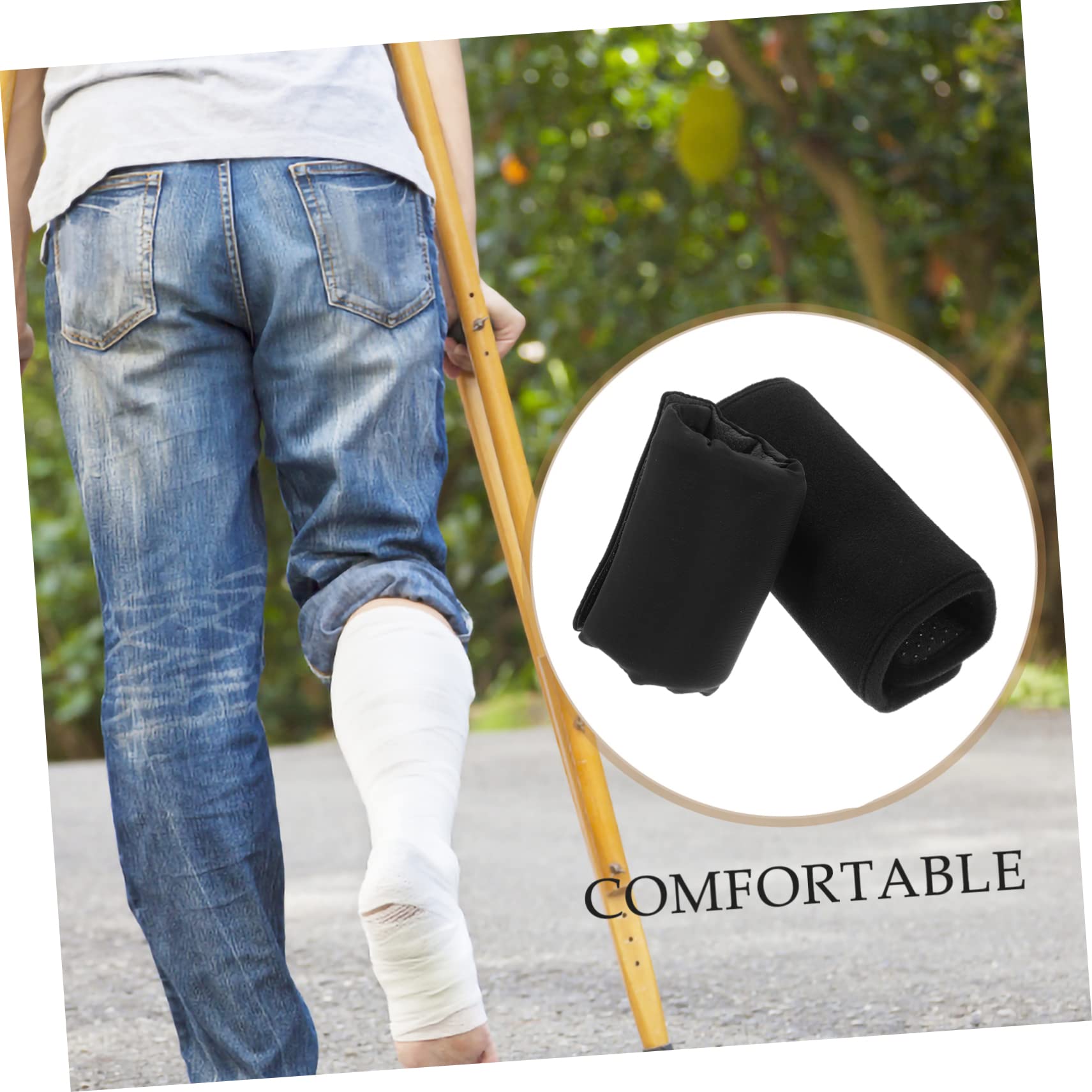 Beaupretty 3juegos Almohadillas Para Muletas Cojín Para Axilas y Empuñadura De Crutch y Cómodo Para Accesorio Práctico y De Limpiar