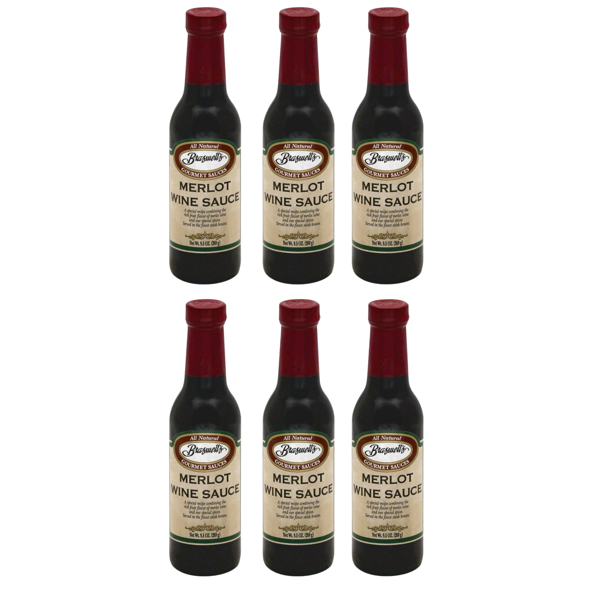Sauce Steak Merlot Wine 9.5 ounces -Pack of 6
