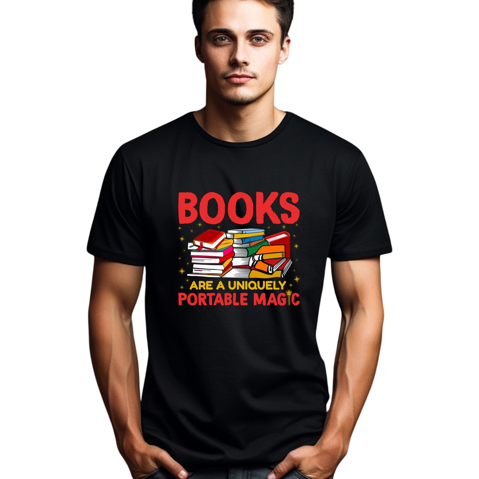 Seek Buy LoveBook Lover T-Shirt, Uniquely Portable Magic Quote, Reading Enthusiast Tee, Casual Literary Apparel, Gift for Bookworms