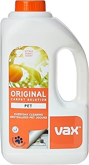 – Original Pet 1.5L Carpet Cleaner Solution, Stain Remover Shampoo, Citrus Burst Scent, Neutralises Pet Odours, 1-9-142054, White