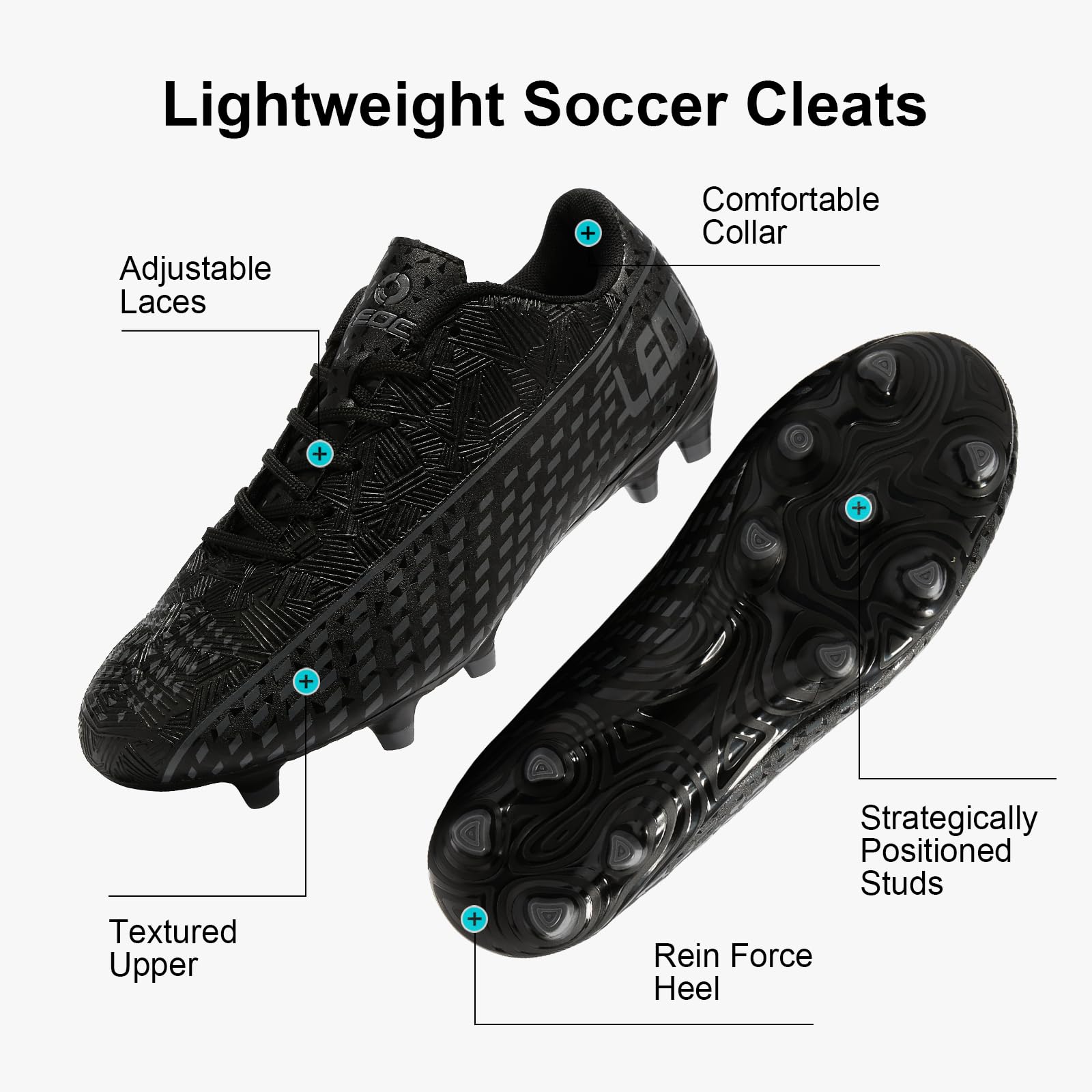 Men's Football Shoes Adult Soccer Boots Women's Training Ag/FG Outdoor Unisex Soccer Cleats Astro Firm Rugby Sneakers — view 6