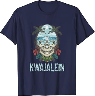 Mens Kwajalein Atoll Marshall Islands Skull Ocean T-Shirt