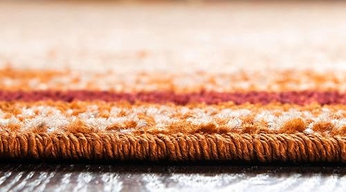 Miniatura 4 de Unique Loom - Colchón de la colección otoño de diseño abstracto, informal, moderno y contemporáneo, redondo de 3 pies 3 pulgadas, diseño rústico en