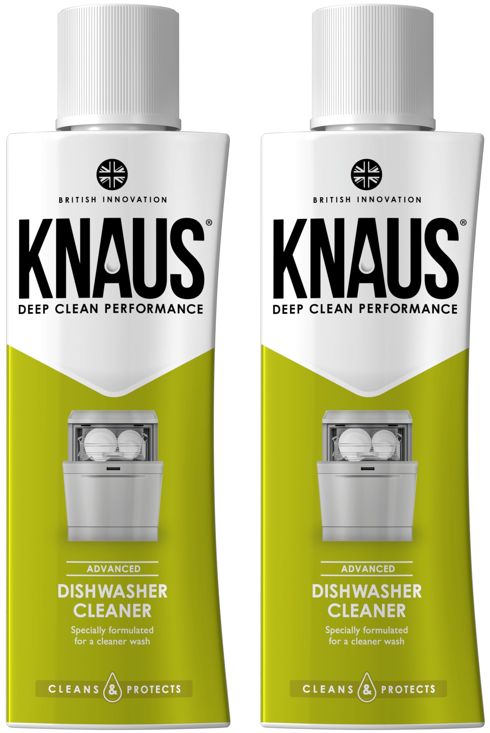 KNAUS Advanced Dishwasher Cleaner, 2 Pack - Hygienic Deep Clean – Effortlessly Eliminate Limescale, Grime, Grease, Mould, and Unpleasant Odours - Leaving Your Dishwasher Sparkling and Fresh