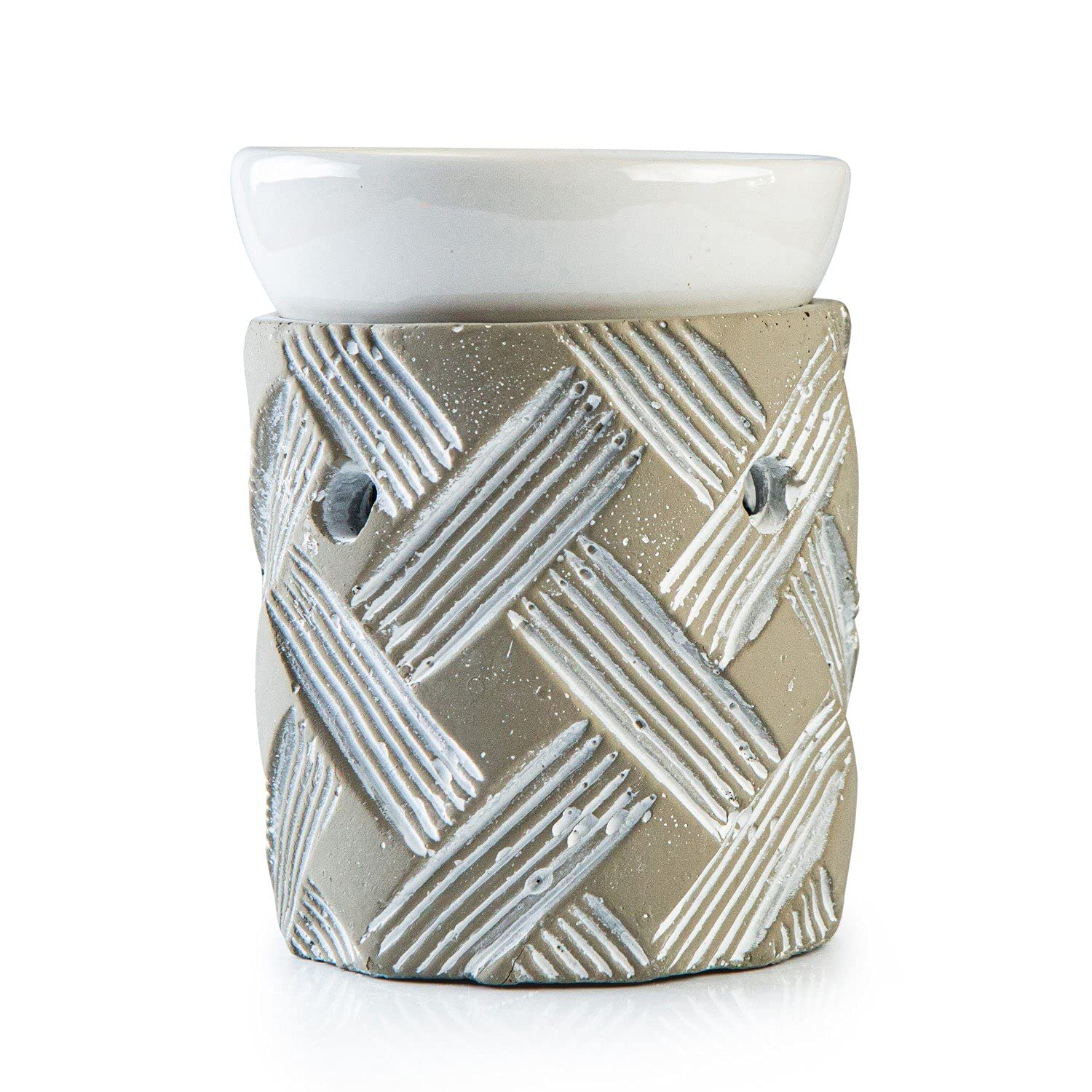 Buy Piquaboo Grey Concrete Stone Design Wax Melt Burner Oil Aroma Diffuser Detachable