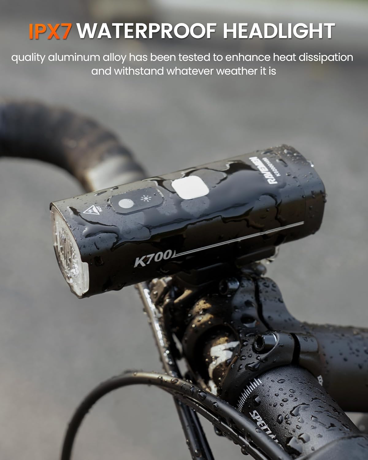 RAVEMEN K700 IPX7 Waterproof Headlight
