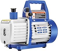 VIVOHOME 1/4 HP 3.5 CFM Single Stage Rotary Vane Vacuum Pump for AC HVAC Refrigerant Evacuation - 110V with Oil