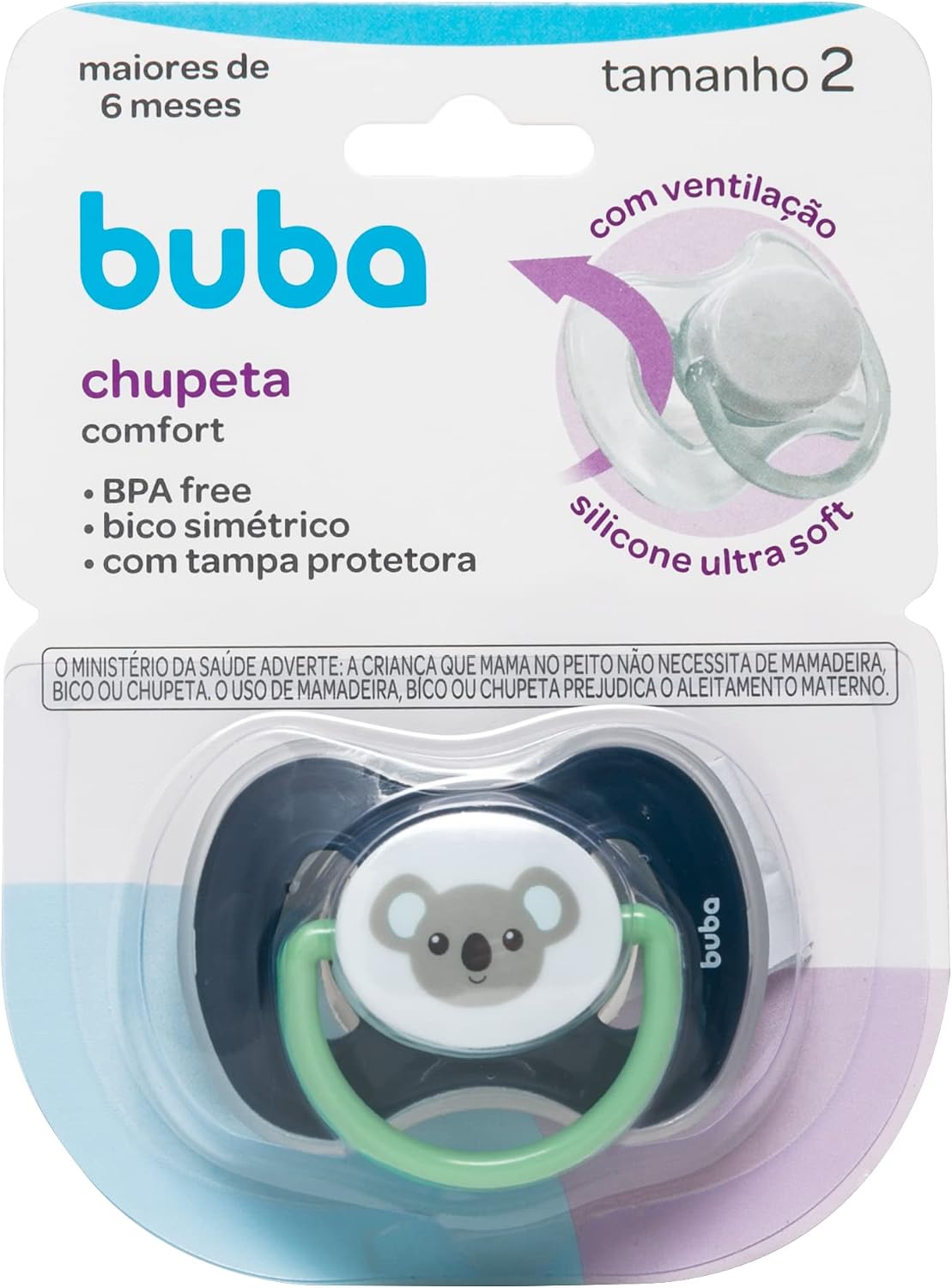 Buba Chupeta Comfort Tam.2 - Coala, Multicolor