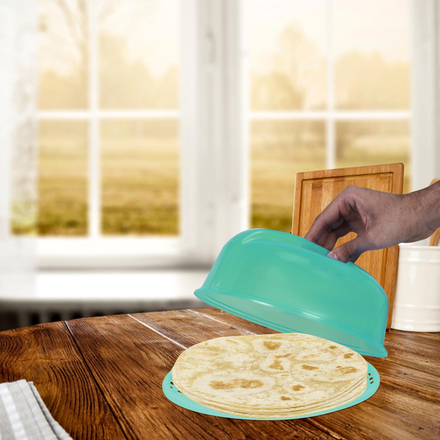 Microwave Food Cover with Easy Grip Handle -4 Microwave Food Cover with Easy Grip Handle -4