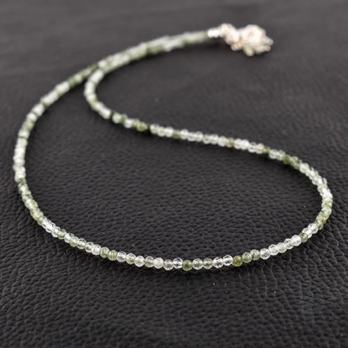 Miniatura 84 de Natural Grey Moonstone Gemstone Micro Round Beads Dainty Choker Necklace Jewelry for Women Healing Chakra Crystals June Birthstone Gift for Her