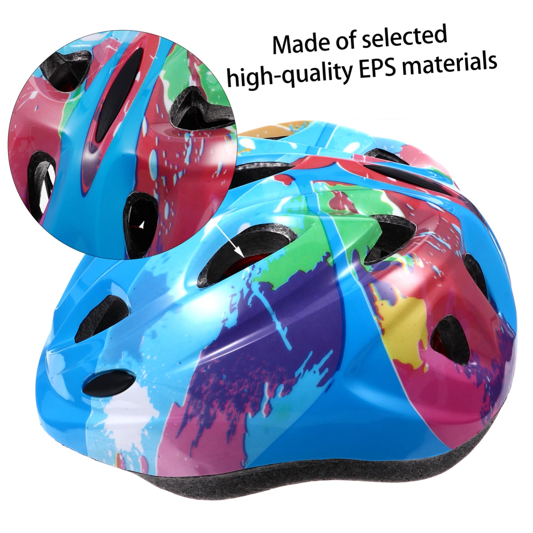 Kisangel 2pièces Casque De Vélo pour Garçon Fille Ajustable Et Sécurisé pour Cyclisme Sports De Plein Air Optimale Motif Floral