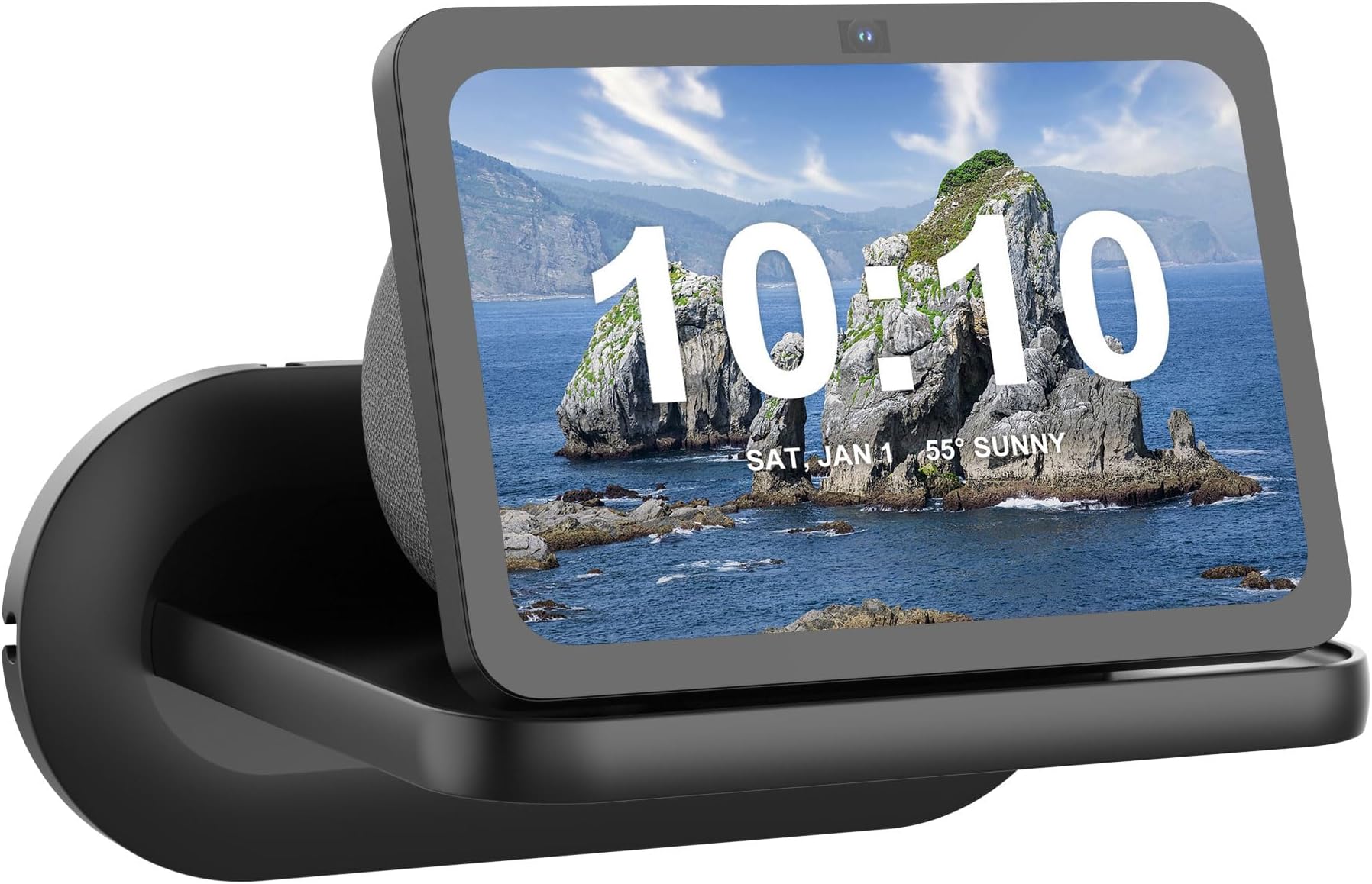 Cozycase Small Wall Shelf for Show 8 (1st / 2nd / 3rd Gen), Floating Shelves for Google Nest Hub/Home Hub, JBL Flip and other Bluetooth speakers, saving counter space in Bathroom Kitchen
