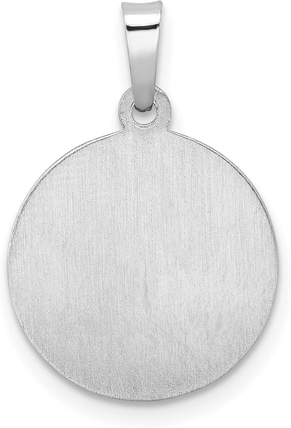 14k White Gold Saint Anthony Medallion Pendant for Men or Women Featuring Anthony Holding Christ and Inscribed Pray for Us Catholic Religious Medal Christian Necklace Faith Jewelry Devotional Charm - Image 4