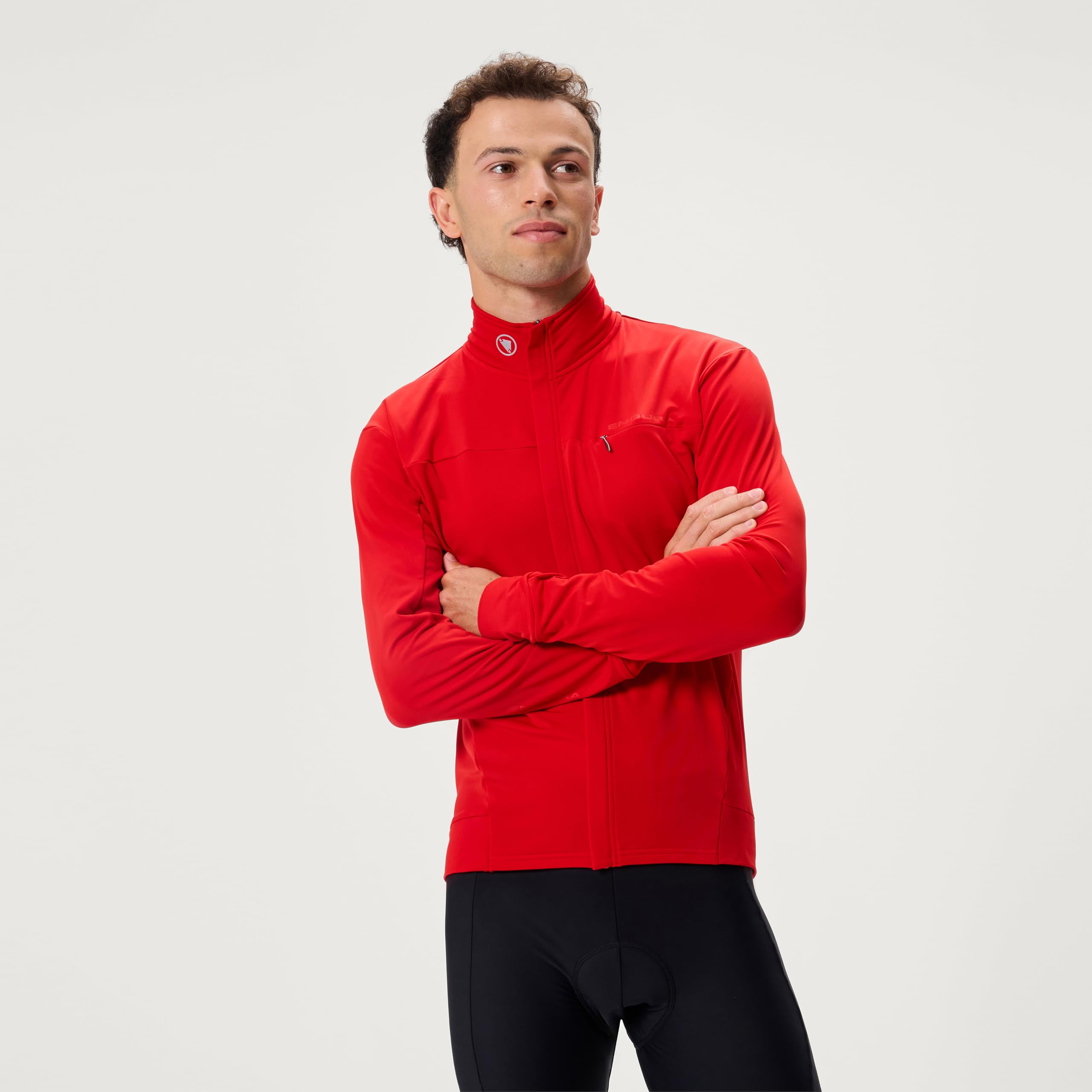 Endura Xtract Roubaix męska koszulka kolarska z długim rękawem, oddychająca, miękka w dotyku tkanina, odprowadzająca wilgoć, atletyczny krój, tylne kieszenie, zapinane na zamek błyskawiczny