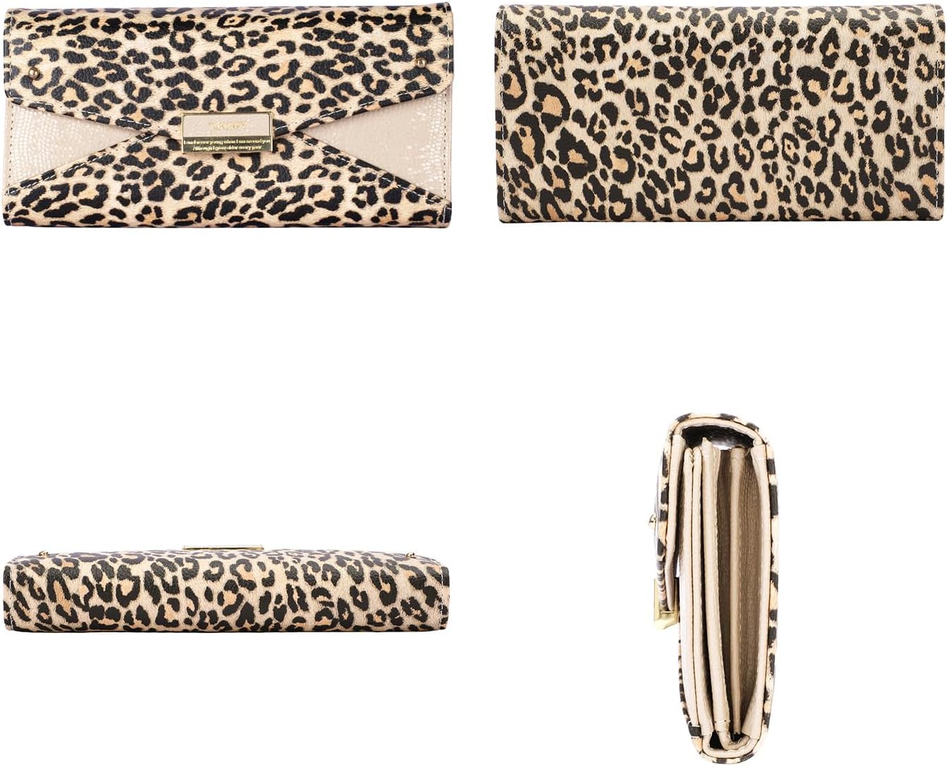 Wallet Women Large, Bifold Wallets for Women, PU Leather, Animal Print, Card Slots and Coin Compartments - Image 3