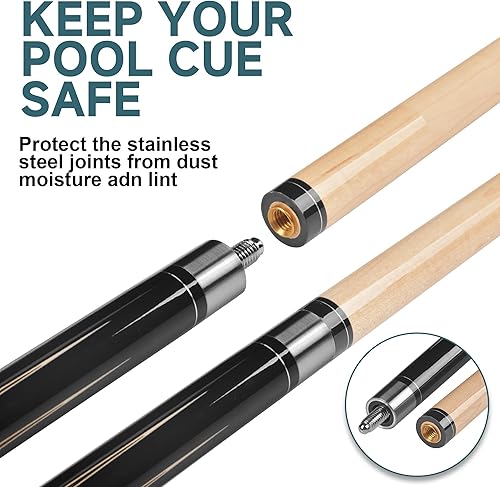 Miniatura 3 de HomeSeason Taco de Billar de 57" Tacos de Billar Profesionales de Baja Deflexión