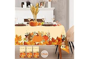 3-Pack Disposable Fall Tablecloths: Perfect for Thanksgiving Gatherings
