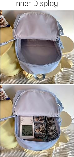 Miniatura 4 de JHTPSLR Preppy Mochila Y2K Estética Mochila Colorida Estrellas Linda Estética Casual Mochila Mochila Portátil Mochilas, Amarillo, Tamaño único,