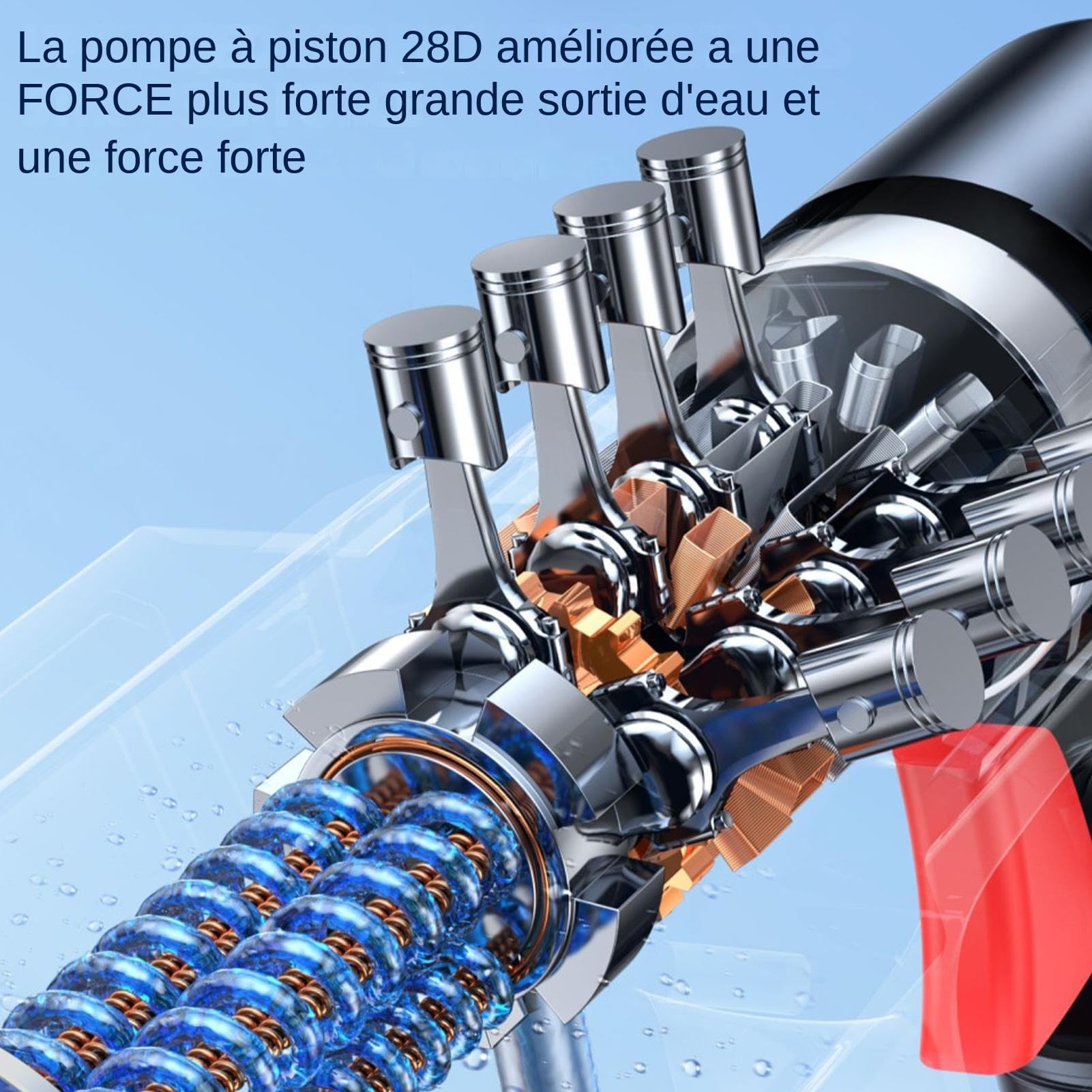 Hidrolimpiadora Portátil Limpiador A Presión Portátil | Herramienta de Riego con Boquilla de Pulverización Ajustable y Accesorios para Coche, Hogar, Jardín, Plantas de Exterior y