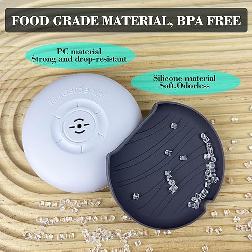 Miniatura 5 de Paquete de 2 fundas de retención, funda alineadora con orificios de ventilación, compatible con Invisalign, fundas protectoras bucales, portátiles