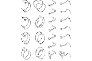 Stylish Surgical Steel Nose Ring: Express Yourself with 20g Piercing