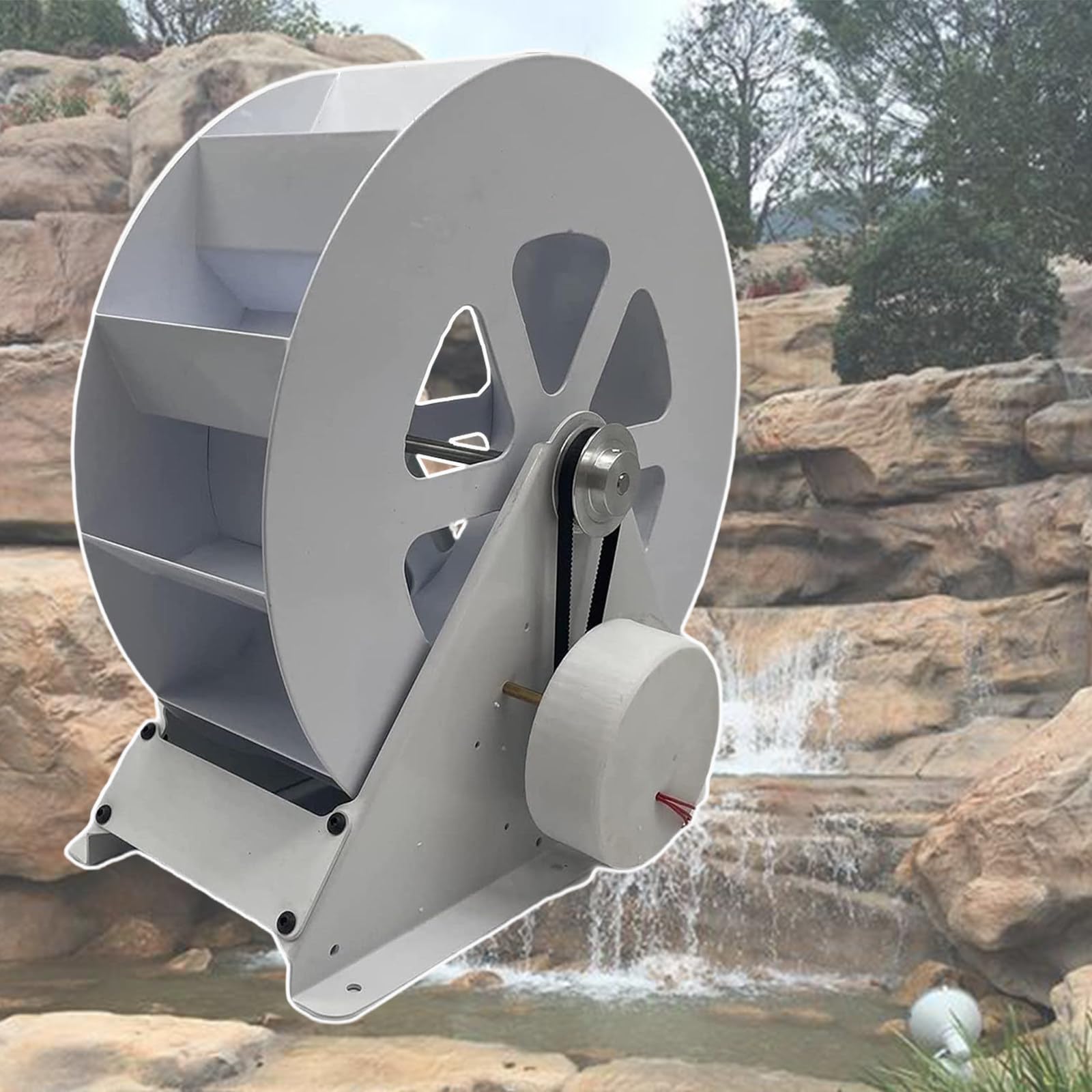 Generador de turbina de agua portátil, para generador hidroeléctrico de turbina, la relación de transmisión de la rueda síncrona es (3:1) (50w)